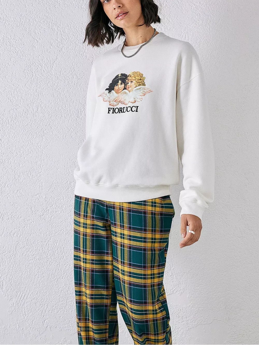 FIORUCCI Vintage Angels Sweatshirt in White - Picture 3 of 10
